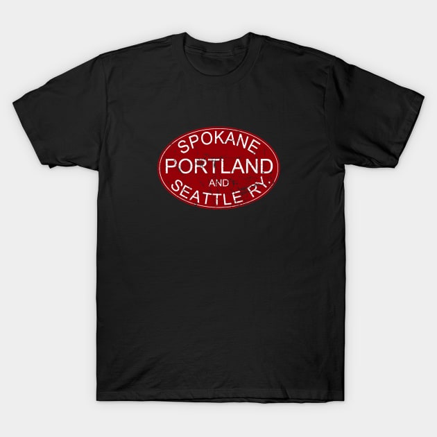 Distressed Spokane, Portland & Seattle Railway T-Shirt by Railway Tees For All
